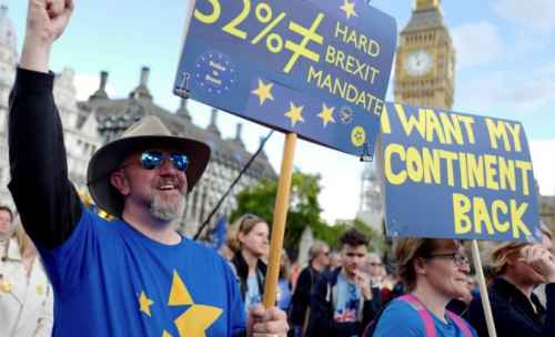 В Великобритании прошли протесты против выхода из ЕС