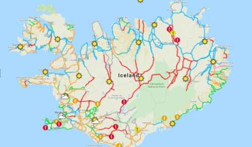 Новости туризма - В Исландии появилась карта безопасных туристических маршрутов